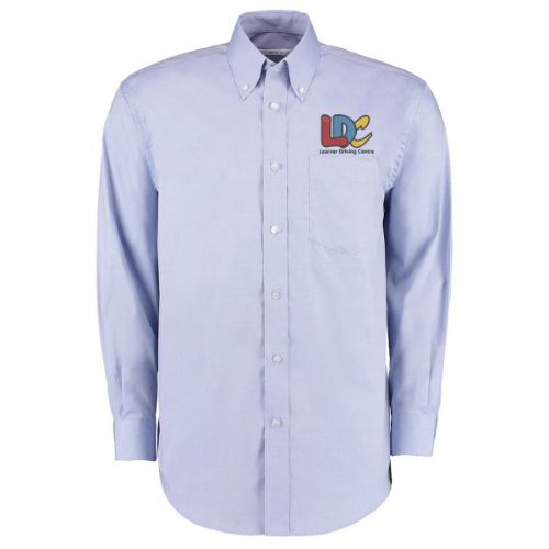 LDC Kustom Kit Corporate Oxford Shirt Long-Sleeved (Classic Fit) Light Blue